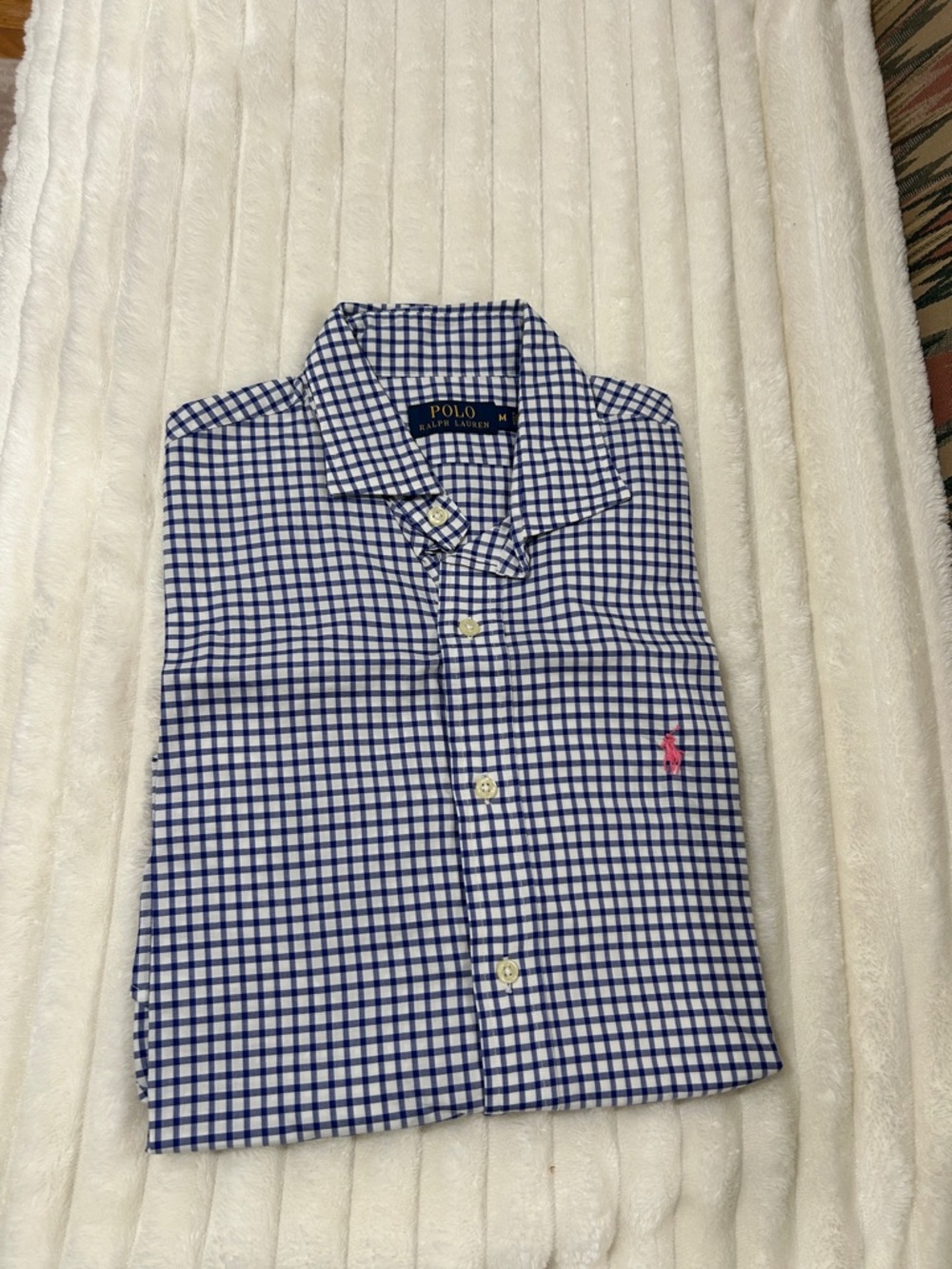 Polo by Ralph Lauren Blue & White Check Button-Down Shirt